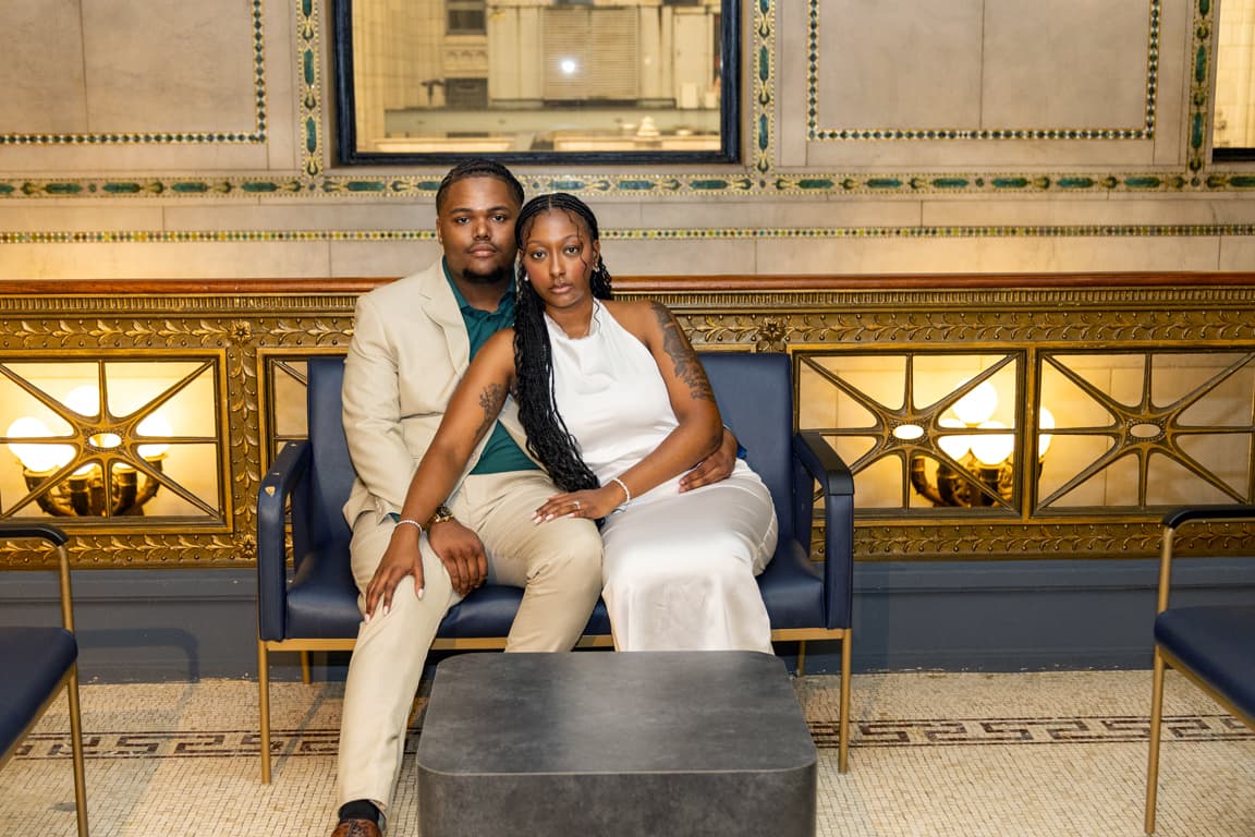 Anthony and Karmyn seated together