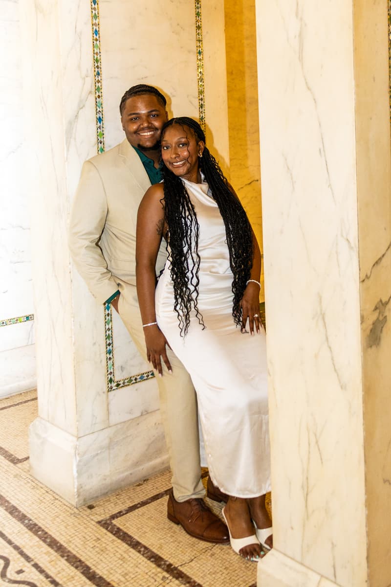 Karmyn and Anthony smiling together